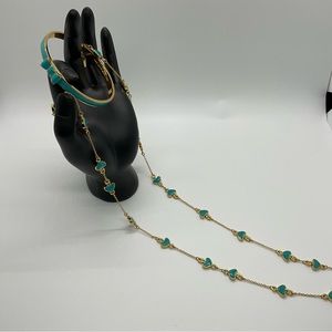 Enamel necklace and bracelet set
